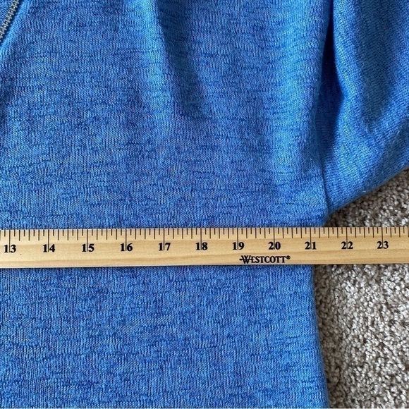 Soft Surroundings Valentina Zip Sweater V-Neck Top Knit Blue Size XL - Picture 6 of 7